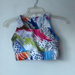 Katie Kortman Wispy Abstract Sports Bra S